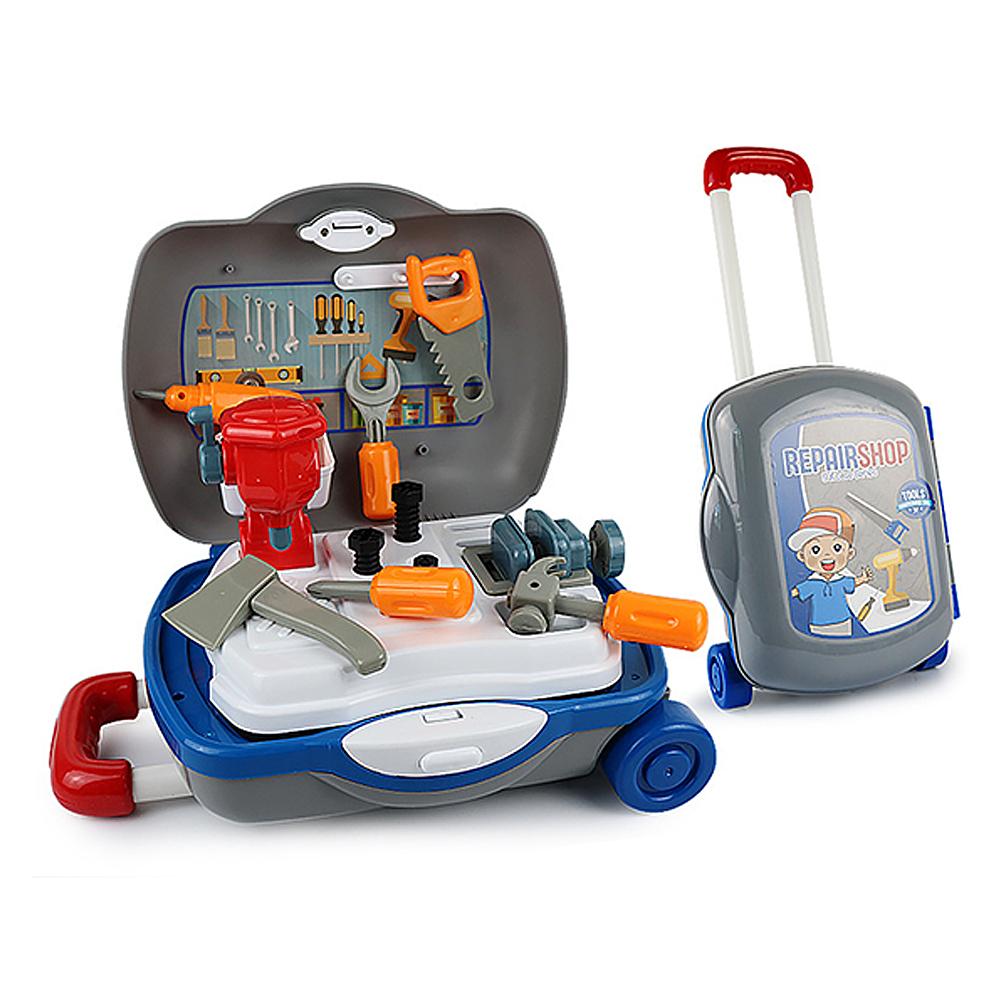 Child Repair Tools Children's Toolbox Baby Simulation Repair Tools Electric Drill Screwdriver Repair Toy House Trolley Case