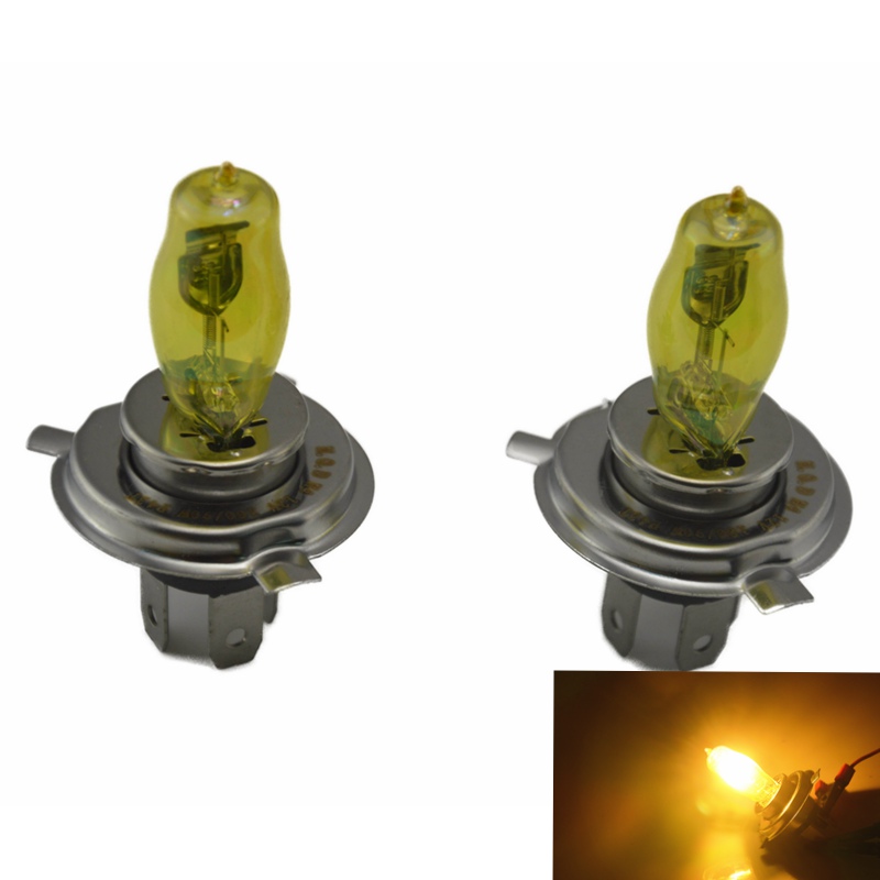 2 stks H4 100 W 12 V Xenon Geel 3000 k Halogeen Auto Head Light Globes Lampen Lamp Mistlamp Quartz Glas Auto Mistlamp Auto Lamp