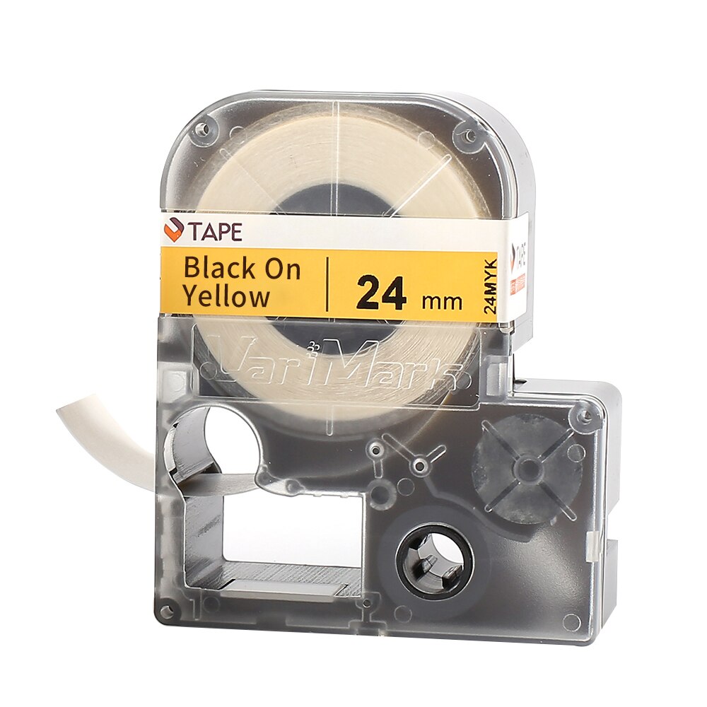 Self-Adhesive Label Tape Self-Laminating Labels Replacement Label Maker 0.24 Inch(6mm)x27.9 Feet(8.5m) Waterproof and Oil-Proof: 24mm