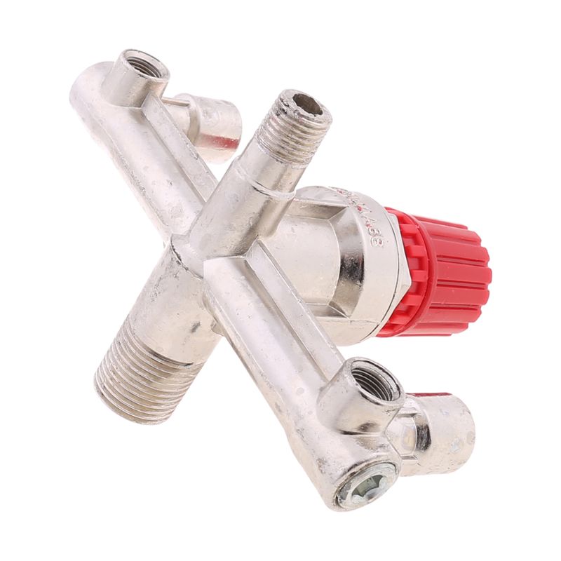 Double Outlet Tube Alloy Air Compressor Switch Pressure Regulator Valve Fitting Part Accessories