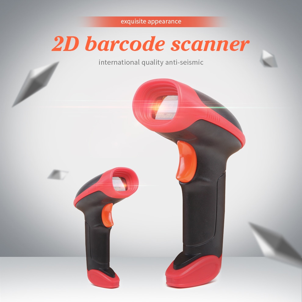 Draad 1D/2D Barcodes Scanner Handheld Document Scanner Cmos Sensor Usb Qr Barcode Scanner Ccd Reader