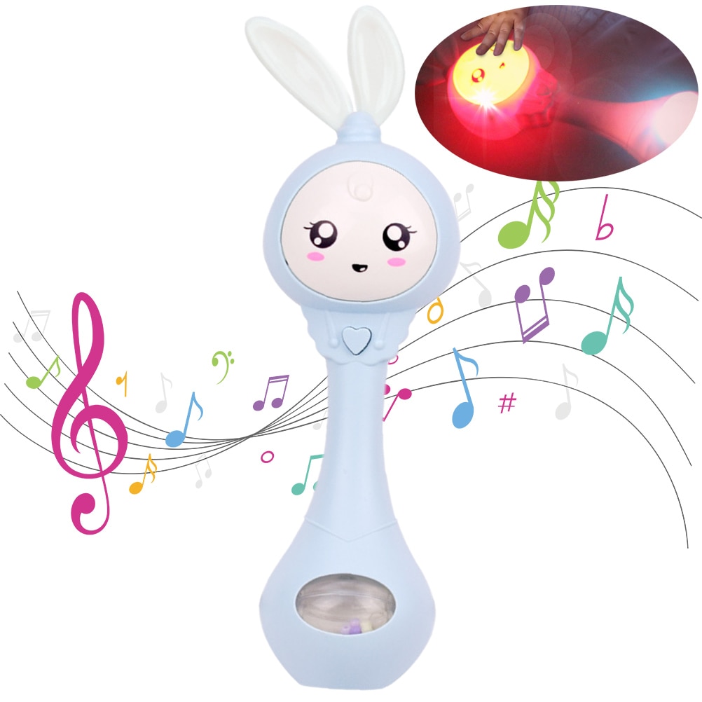 Electric Musical Flashing Baby Rattles Baby Infant Hand Bells Cute Rabbit Hand Bells Newborn Infant Early Educational Toys #30