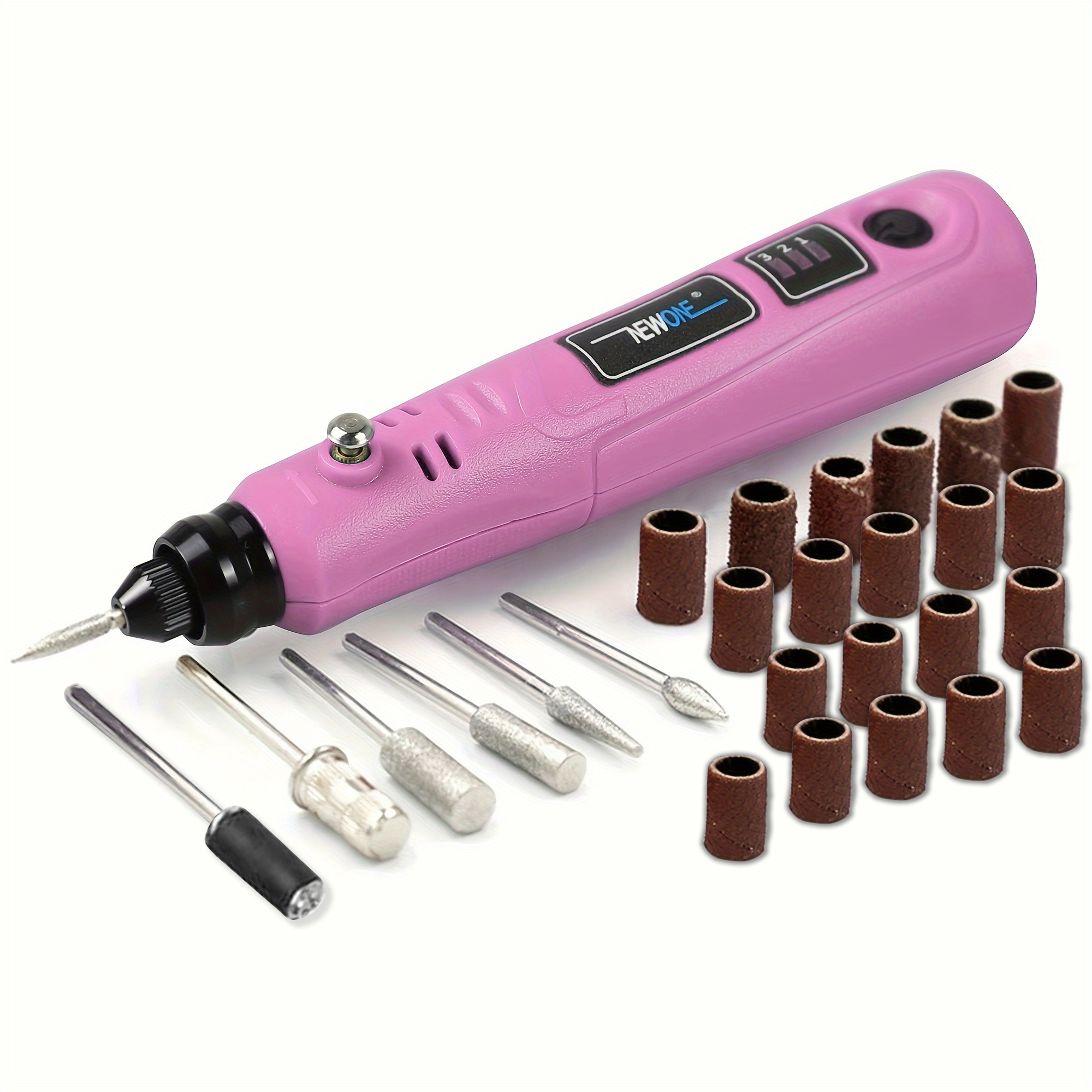 3.6V Mini Cordless Rotary Tool Kit, USB Charging 3-Speed Multi-Purpose Power Rotary Tool For Sanding, Polishing, Etching, Engrav: black