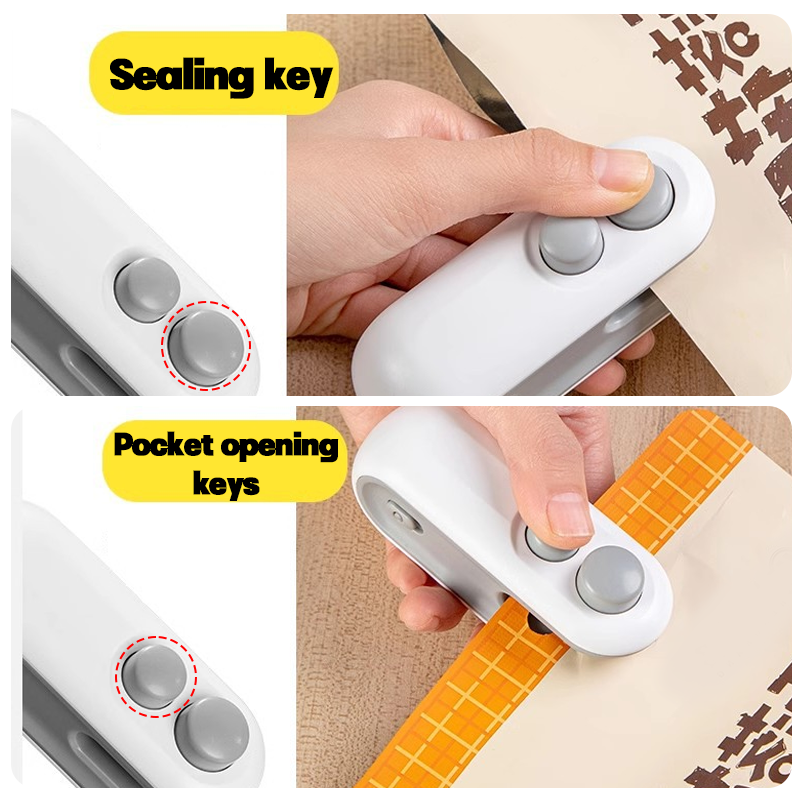 1/2 stücke Mini Wärme Tasche Abdichtung Maschine Lebensmittel Versiegelung Maschine Clip Tasche Handheld Wiederaufladbare Heißsiegelgerät Tragbare Versiegelung Tasche maschine