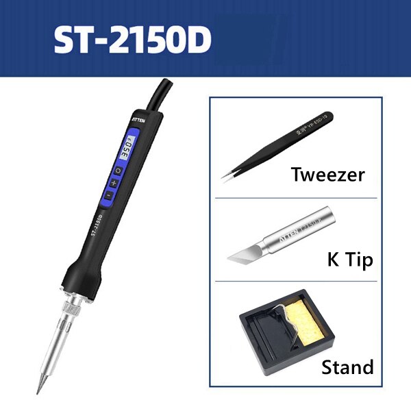 80w 150w justerbar temperatur elektrisk lödkolv bärbar digital lödstation lcd-skärm automatisk sömn esd st -2080d: St -2150d k spetsstativ