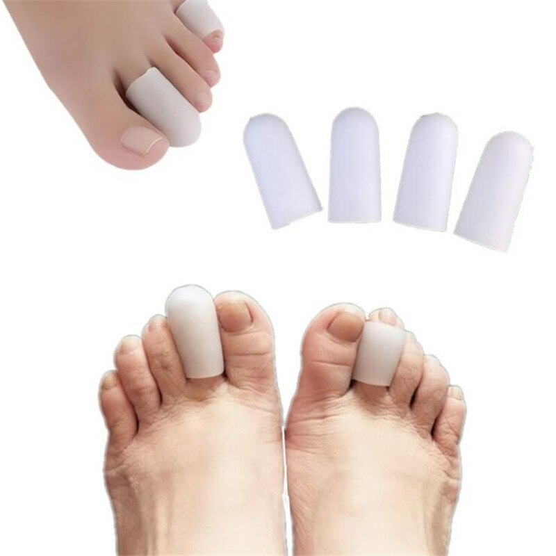 2Pcs Silicone Gel Tube Bandage Finger & Toe Protectors Foot Feet Pain Relief Guard for Feet Care