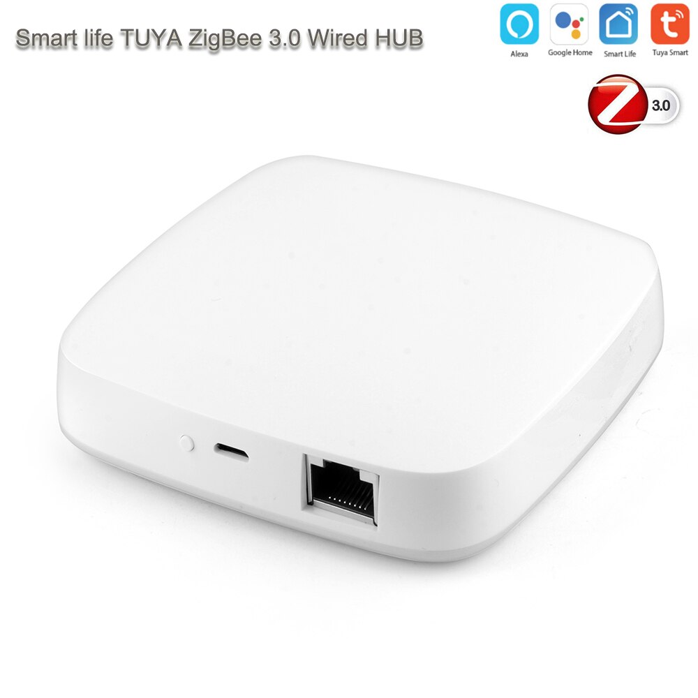Tuya ZigBee 3.0 Smart Gateway Hub Smart Home Bridge Smart Life APP Wireless Remote Controller for Alexa Echo Google Home: ZigBee Wired Hub