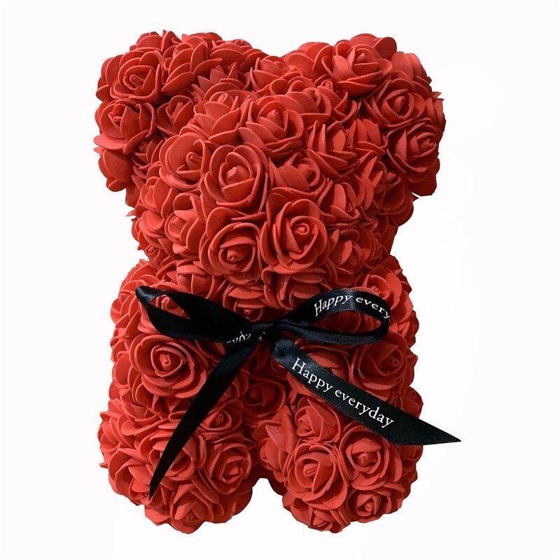 1 stk polystyren styrofoam skum rose bjørn hvit håndverk til gjør-det-selv julefest dekorasjon bryllup år valentinsdag: Bjørn rød