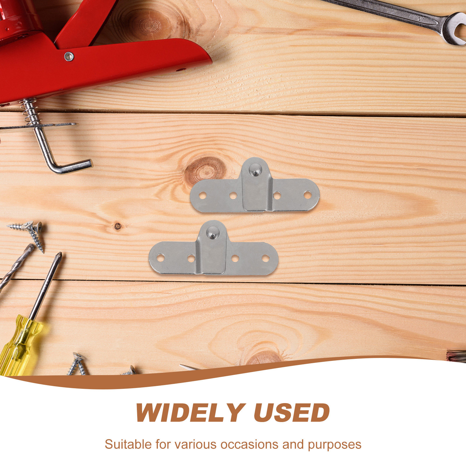 2 Pcs Attic Ladder Hardware Kit Hinges Folding Heavy Duty Replacement