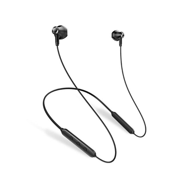 TWS Magnetic Wireless Bluetooth 5.0 Earphones Flexible Neckband Stereo Headsets Waterproof Earbuds With Mic Bluetooth Earpiece: DD8-Black