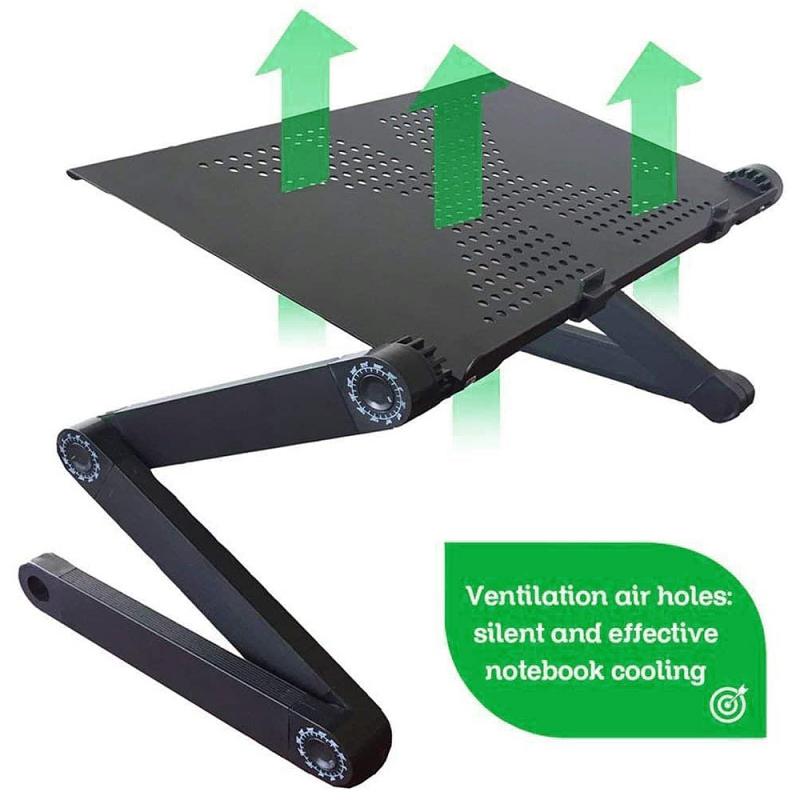 Adjustable Laptop Desk Cooling Fan Computer Desk TV Bed Lapdesk Tray PC Table Stand Notebook Table Desk Stand With Mouse Pad