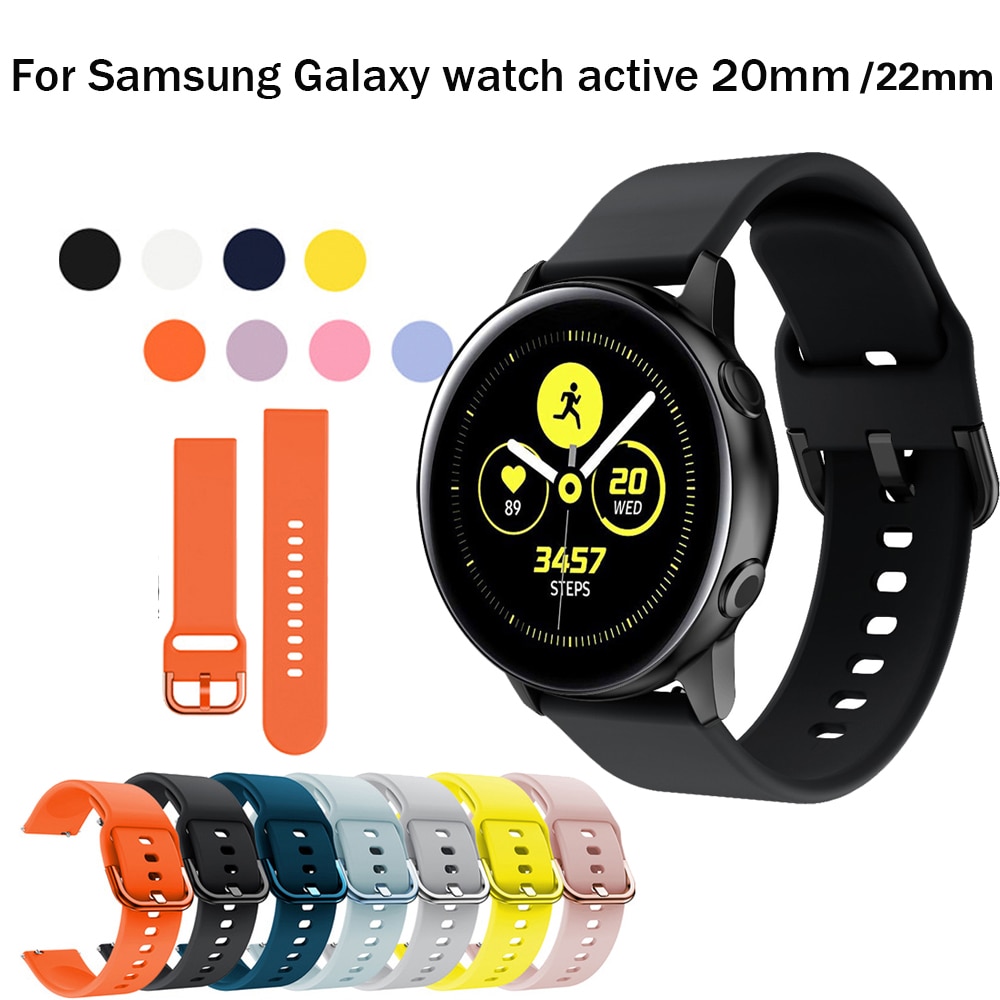 20MM Stainless Steel Metal Strap for Samsung Galaxy Watch Active / active 2 40mm 44mm Bands Smart Watches Small Large Bracelet
