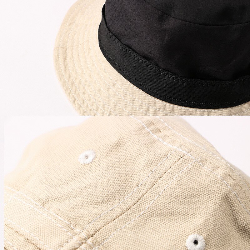 Alo Yoga Summer Fisherman Sun Hat Female Sunshade Sun Hat Tide Big Brim Pot Hat Outdoor Solid Color Canvas Uv Sun Protection Hat
