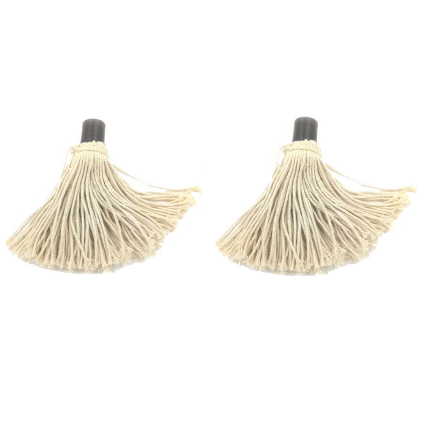 BBQ Grill Basting Mop Barbecue Brush Wooden Long Handle with Removable Brush Easy To Dip: 2PCS brush hand
