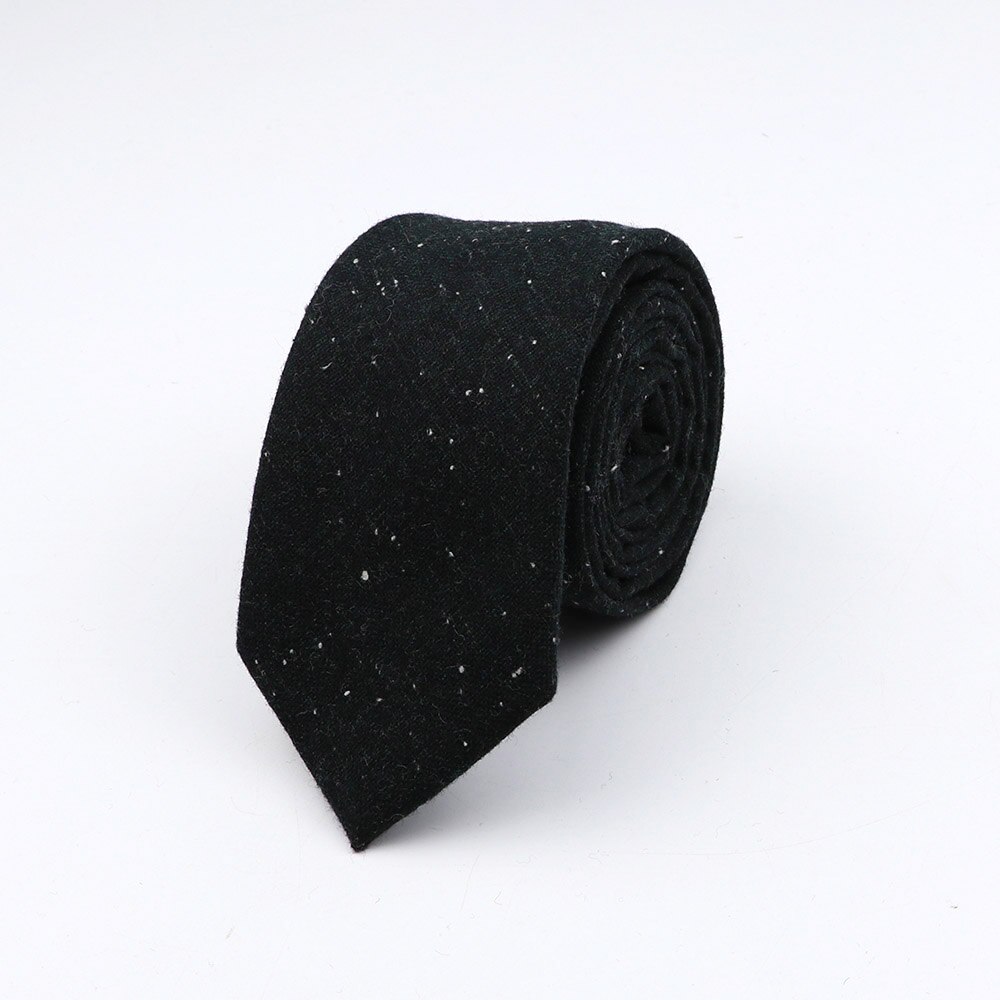 Corbata de lana de Cachemira gruesa para caballero, corbata de Color sólido de 7CM, estilo europeo Formal para de boda, ropa de , rojo, marrón, verde, gris: 19