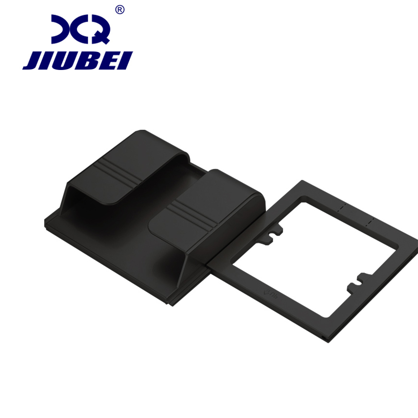 Jiubei vægstik telefonholder smartphone tilbehør stand support til mobiltelefon en/to telefon holder: Sort
