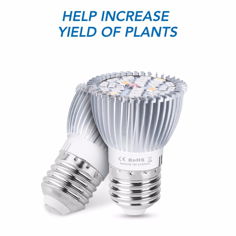 Canling phyto lamper fuldspektrum  e27 led plante lys vokse lampe  e14 led til planter 18w 28w fitolampy drivhus telt pærer uv ir