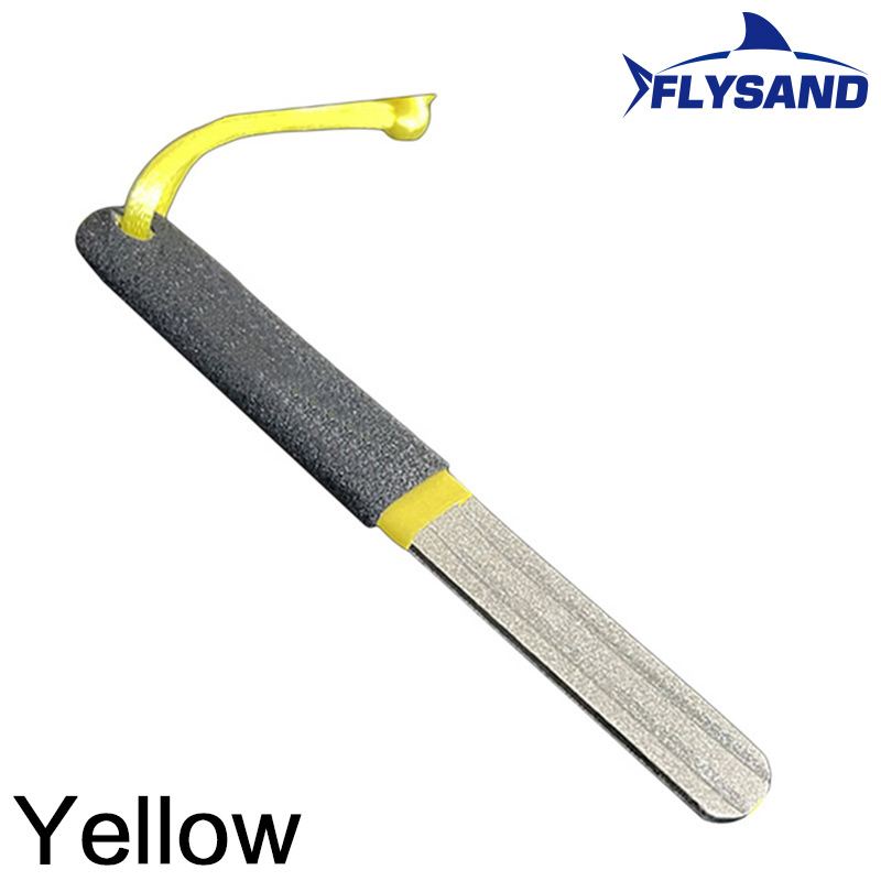 FLYSAND-afilador de anzuelos de pesca portátil con doble ranura para exteriores, herramienta para afilar anzuelos, accesorios de pesca: Morado
