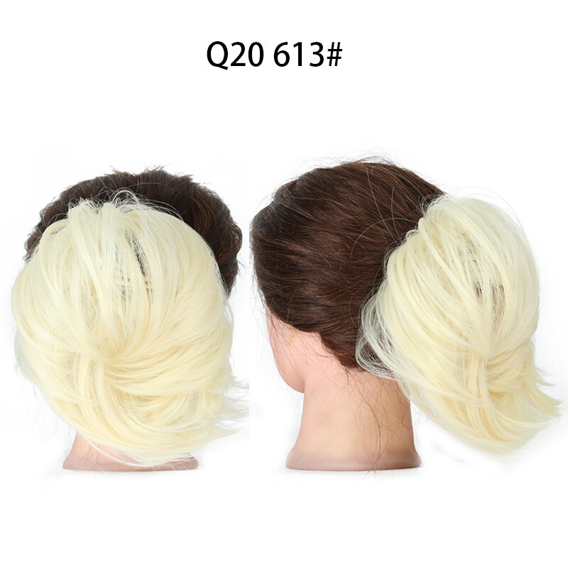 Chignon élastique synthétique pour queue de cheval, postiche, chignon: Q20-613