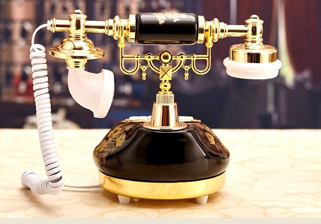 Schwarz authentisch Keramik retro telefone/Anrufer Ich würde/Hintergrundbeleuchtung/Freisprecheinrichtung