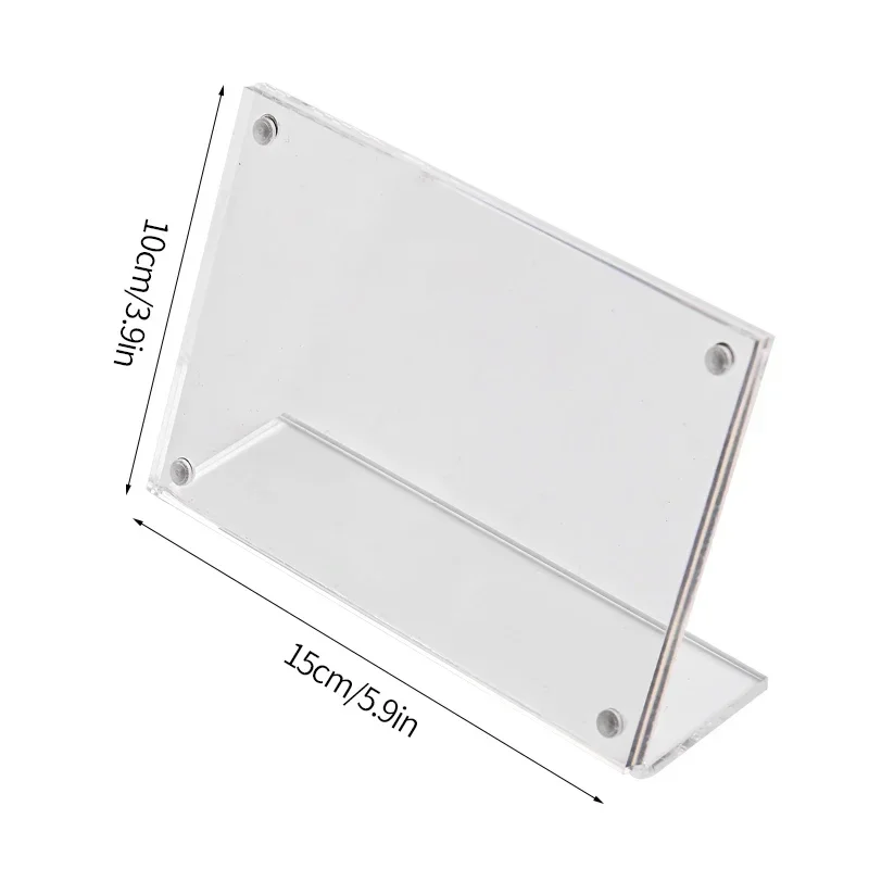 Cadre photo en acrylique transparent, support de carte photo, présentoir de carte photo, chambre, bureau, décor de bureau: Black