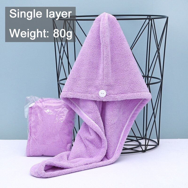 Women Towels Bathroom Microfiber Towel Rapid drying Hair Towel Bath Towels For Adults toallas microfibra toalha de banho: Purple-Single layer