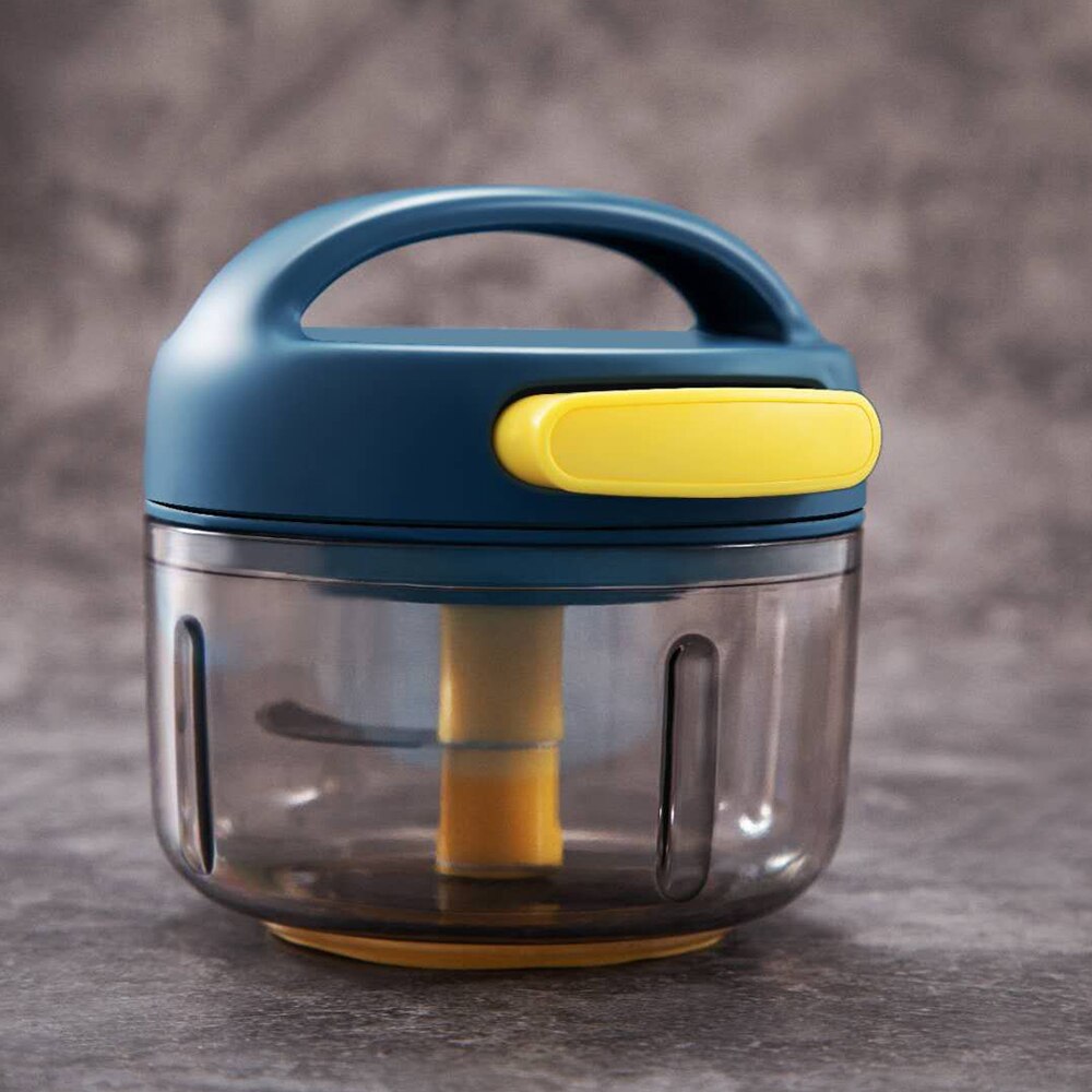 Vegetabilisk frukt twist shredder manuell köttkvarn chopper vitlökskärare multifunktionell hög hastighet: S blå