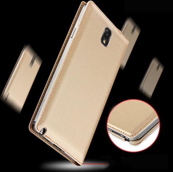 Funda inteligente con Chip Original Note 3 para Samsung Galaxy Note 3, cubierta de cuero con tapa, para Samsung Note III N9000 N9005, Atuo de visión de ventana