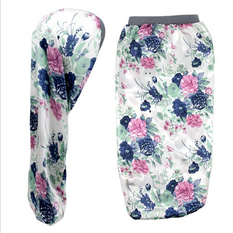 Afrikaanse vrouwelijke zijden tulband hoofddoek lange mutsen voor vrouwen slaapmuts satijnen print haar muts vlecht slouchy hoed tb -83b