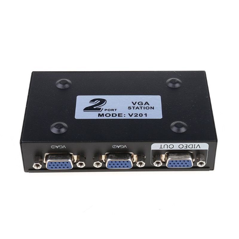 2 Ports Switcher Splitter 2 Ways VGA Video Switch Adapter Converter Box for PC Monitor Accessories