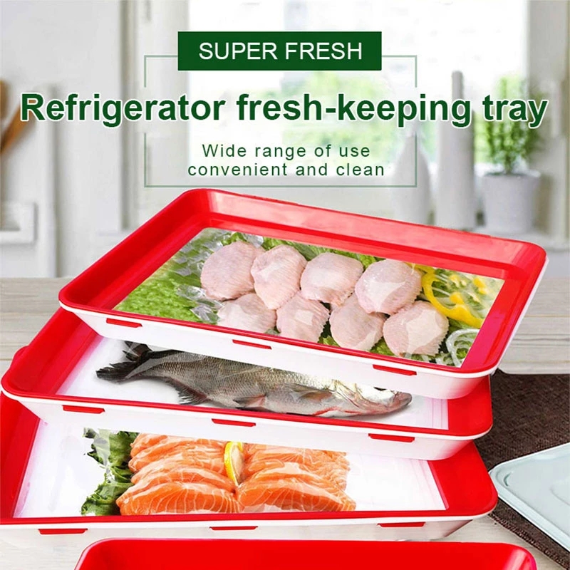 Food Preservation Tray Eco Food Fresh Keeping Fresh Spacer Organizer Food Preservate Reusable Refrigerator Food Storage