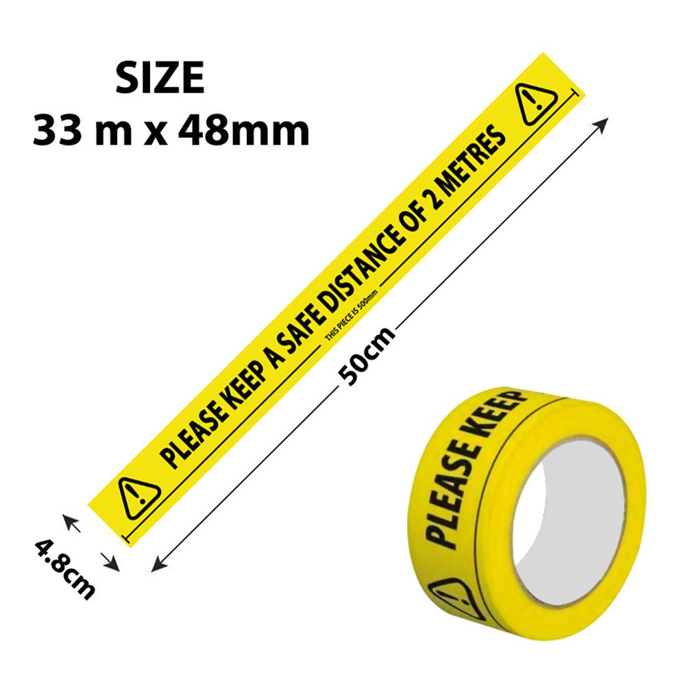 1 Roll 33mm*48mm Warning Tape Danger Caution Barrier Sticker Remind Work Safety Adhesive Tapes DIY Warning Sticker Mall Store