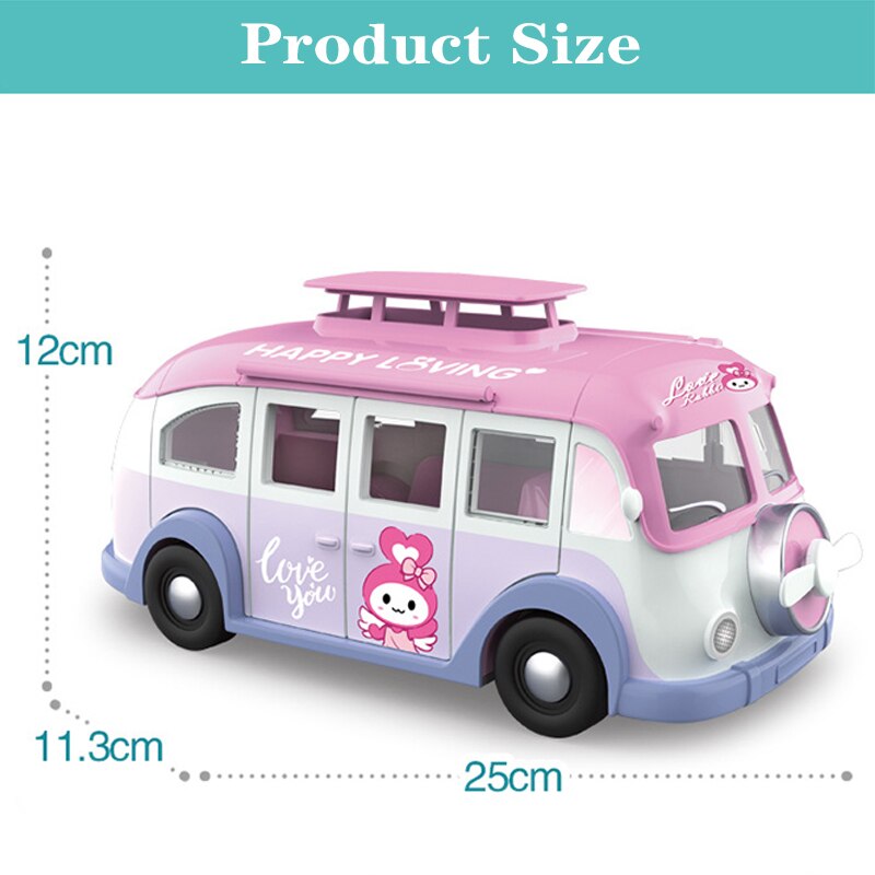 Per bambini di Simulazione Giocattolo Gioco di Casa di Famiglia del Coniglio Crema di Ghiaccio di Campeggio Per Bambini Auto RV Gioco di Casa Picnic Auto Di Compleanno regalo