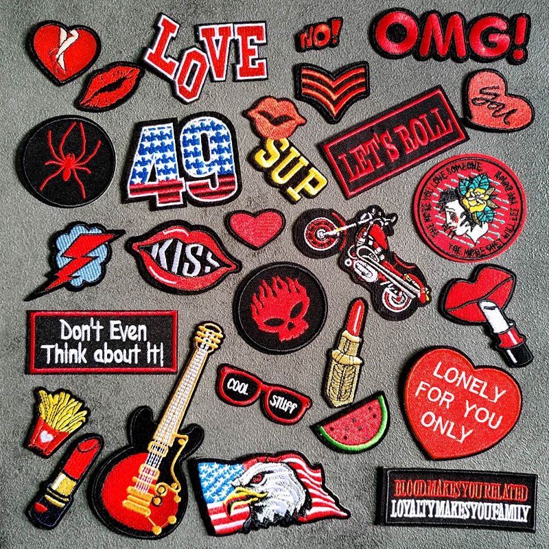 49 Lightning Iron Op Patches Borduren Badge Applique Kleren Strijken Kleding Naaien Levert Decoratieve Badges Sew Op Patch