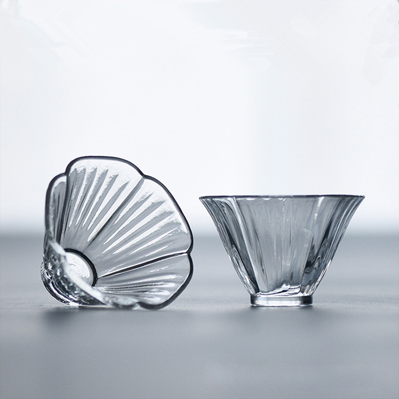 Japanse Kristallen Glas Thee Kopje Hibiscus Cup Kung Fu Accessoires Groene Puer Theekopjes Chinese Thee Kom Proeverij Cup Theewaar