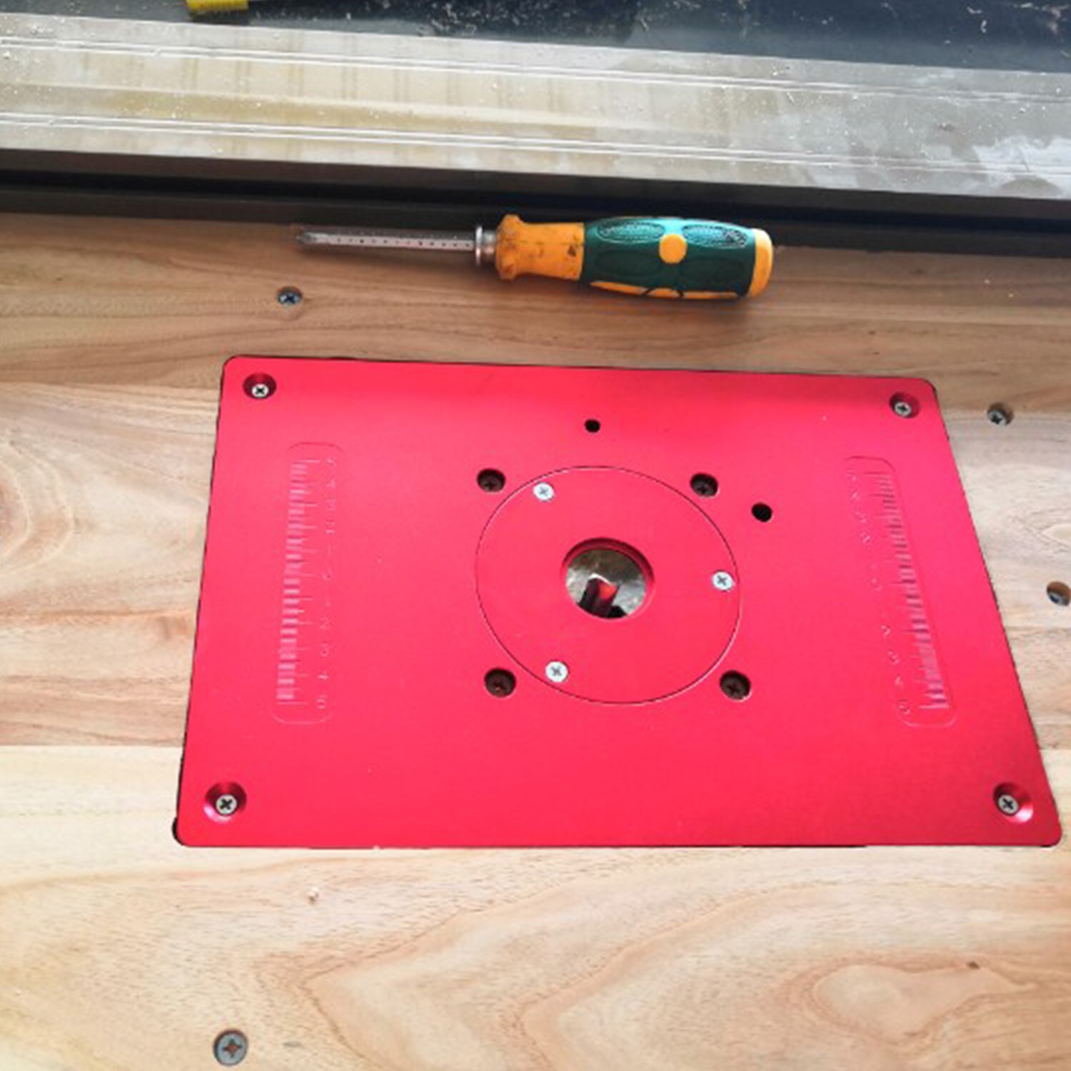 Universal Router Table Saws Insert Base Plate Kit Red Board Trimming Machine Flip Board for Woodworking