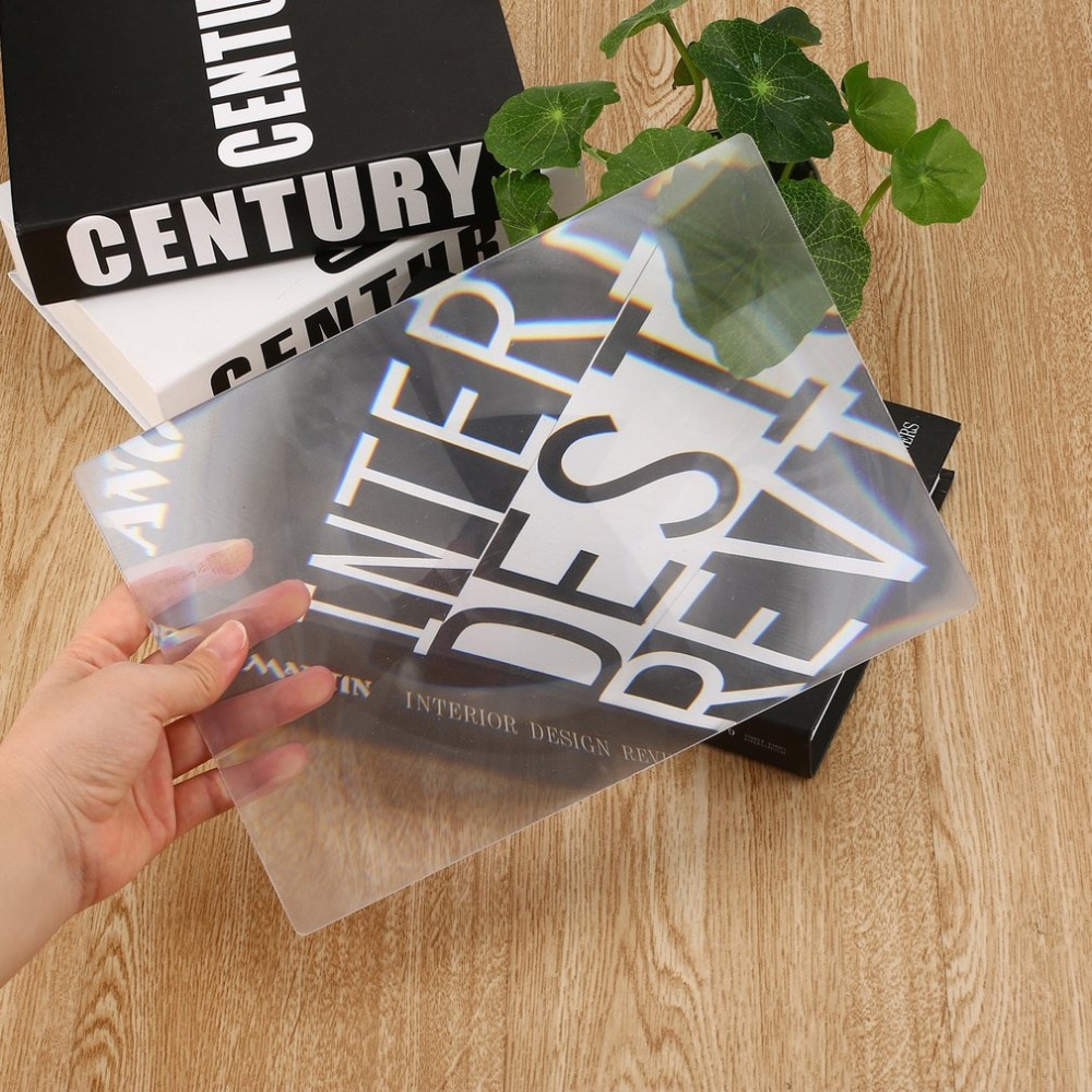 Magnifying Glass 3X Large Sheet A4 Full Page Large Reading Book Reading Lens Magnification Magnifier XL Sheet Fresnel