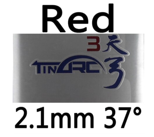 DHS TinArc 3 Pips-in-GOMA para tenis de mesa con esponja elástica alta, Original: red 2.1mm H37