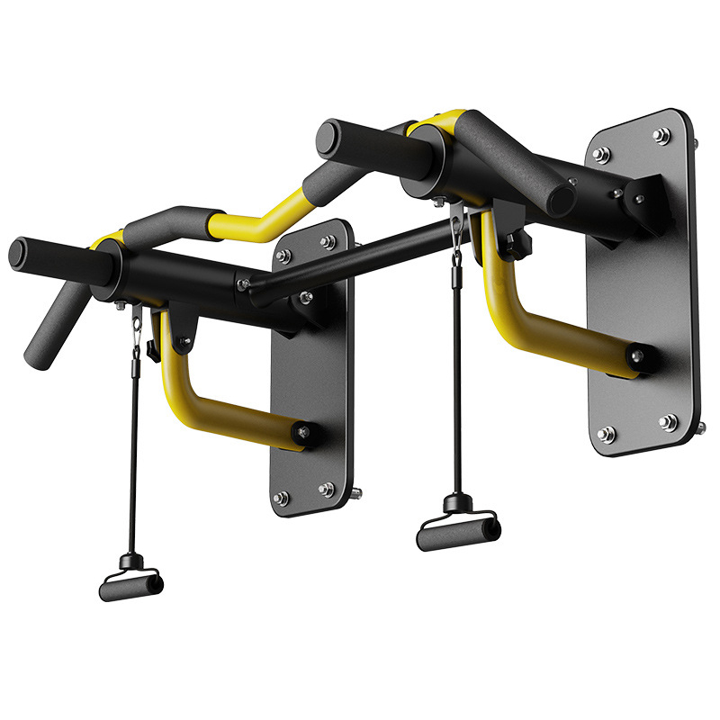 Home Wall Mounted Horizontal Bars Wide Anti - Slip Pad Gym another Chin Up Pull Up Training Bar Sport Fitness Equipment: Yellow