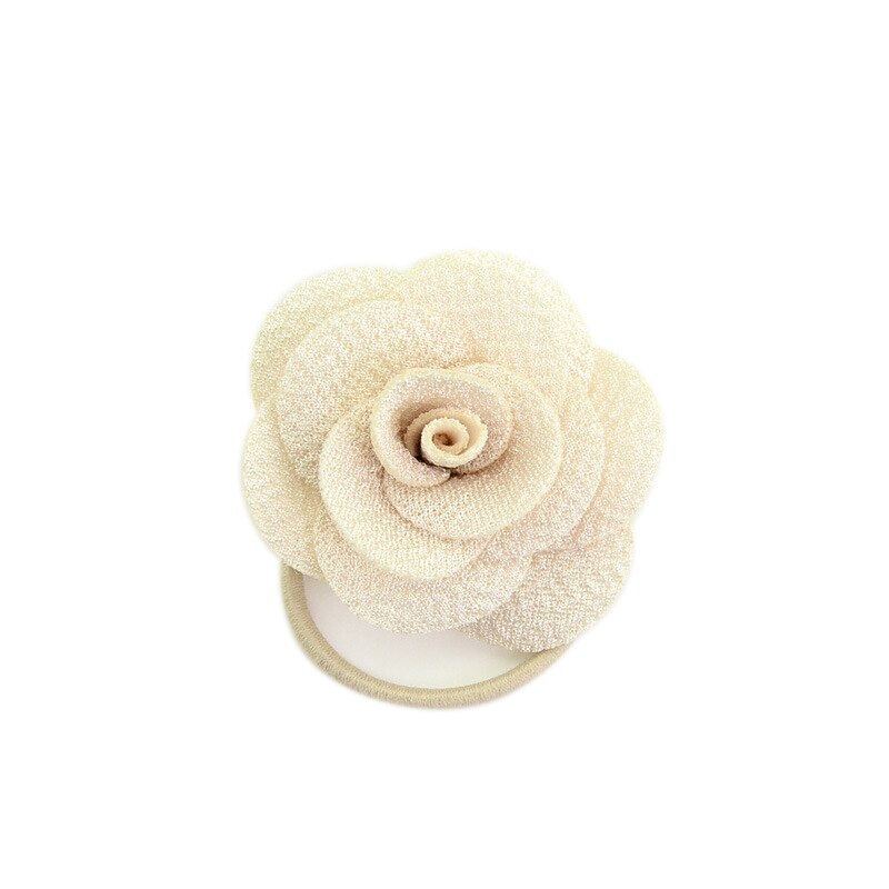 Women Big Rose Flower Elastic Hair Ring Girls Hair Bands Elastic Hair Rubber Bands Hair Accessories For Baby Girl Bebe: 09