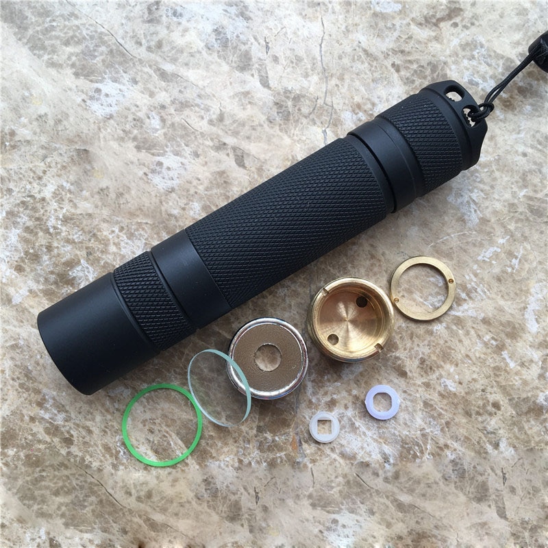 DIY LED Flashlight Shell Host case S2+ Aluminum Alloy 18650 Flash light torch case body With reflector glass copper base