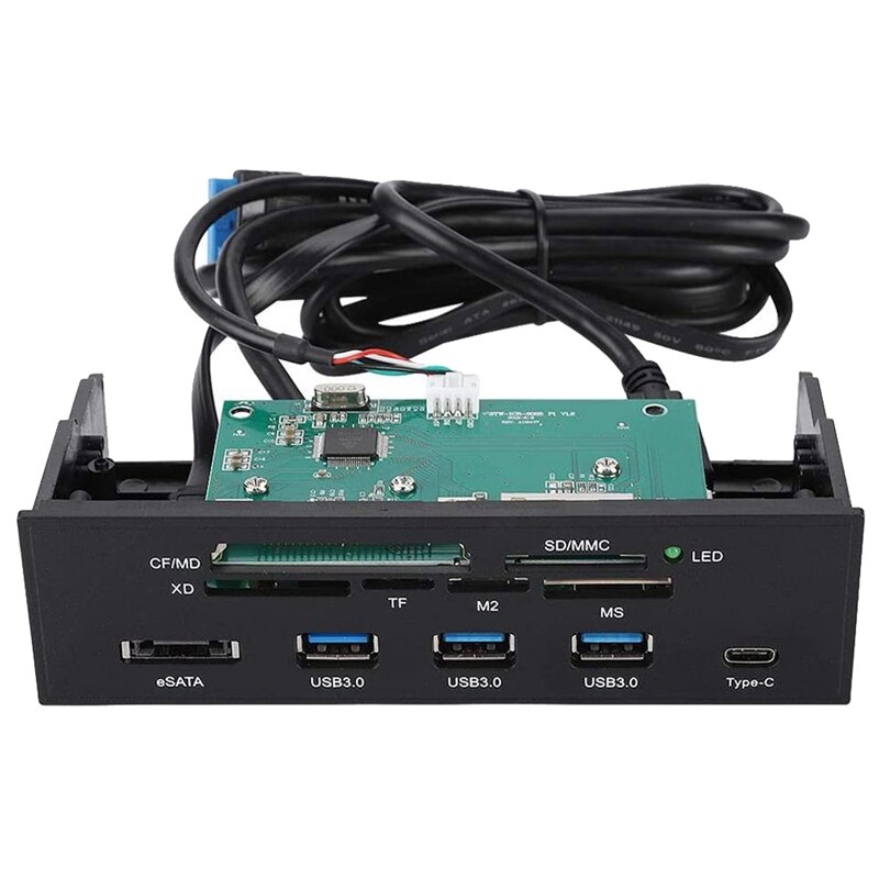 STW Computer Chassis Card Reader, USB3.0 Interface Chassis Front Panel Built-in Multi-Function Card Reader