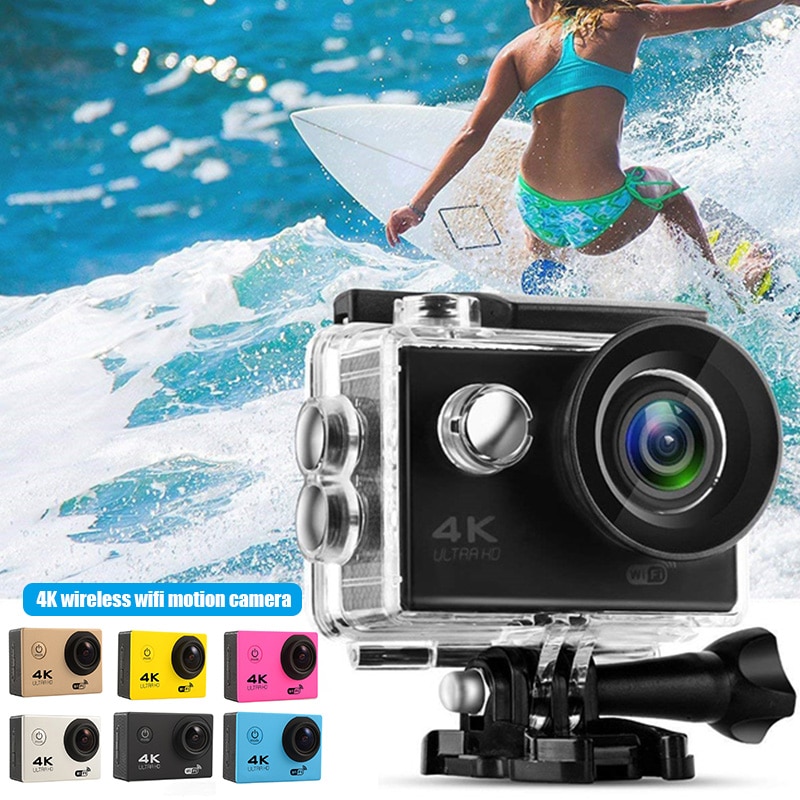 Câmera do esporte ultra hd 4k/30fps wifi 2.0 170 ° subaquática impermeável dvr câmera de vídeo ao ar livre mergulho bicicleta filmadora