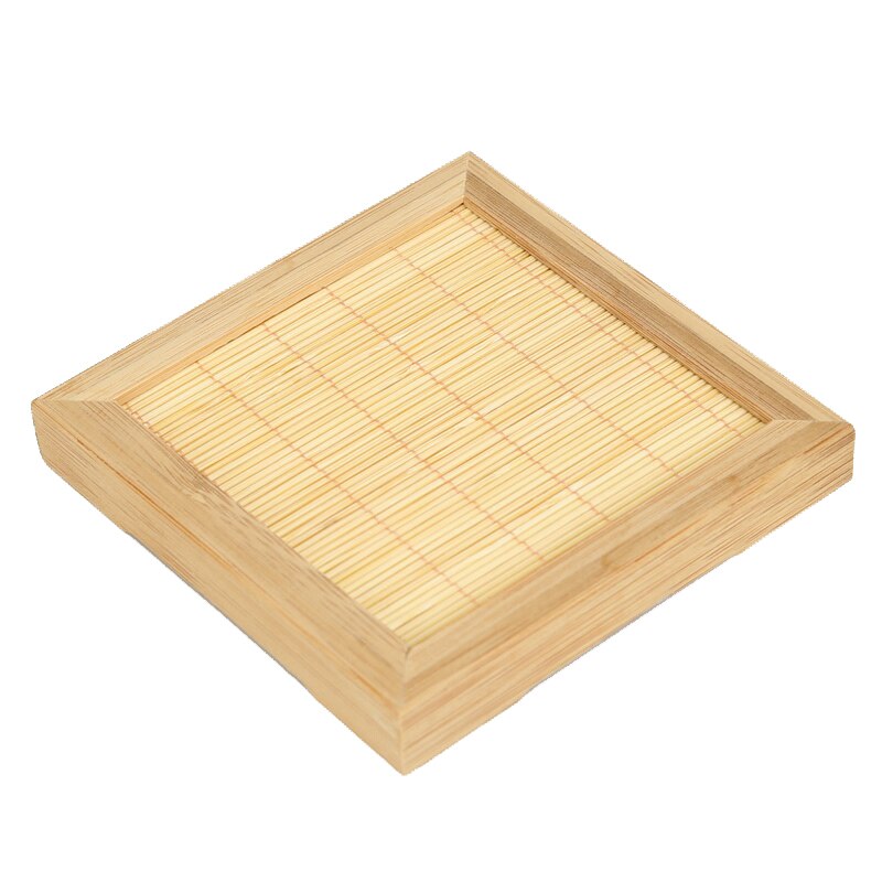 Eenvoudige Portble Cocktail Wijn Coaster Gemaakt Door Bamboe