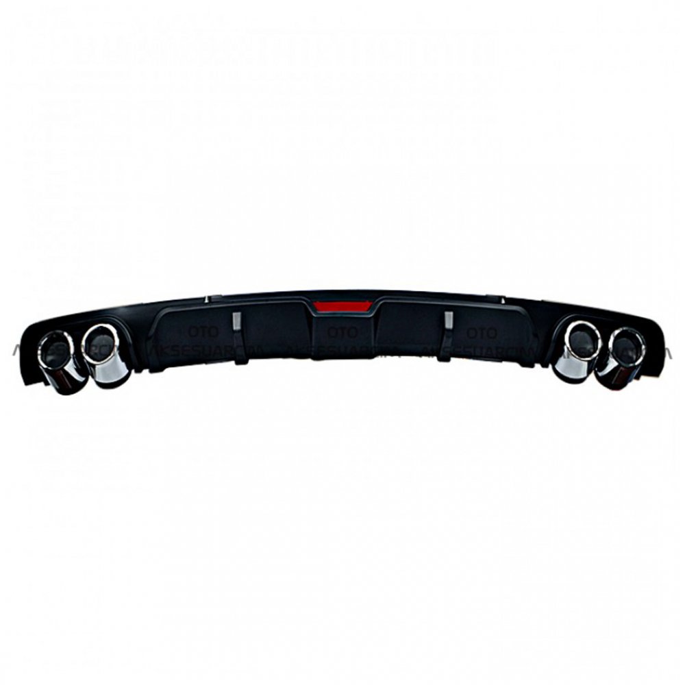 Universal Rear Bumper Diffuser Black Plastic