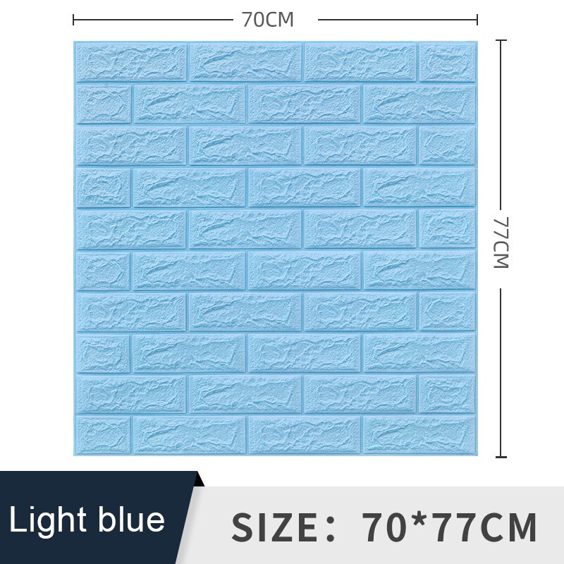 1PCS Self Adhesive Foam Wallpaper Waterproof 3D Brick Wall Panel Living Room Brick Stickers Bedroom Kid Brick Papers Home Decor