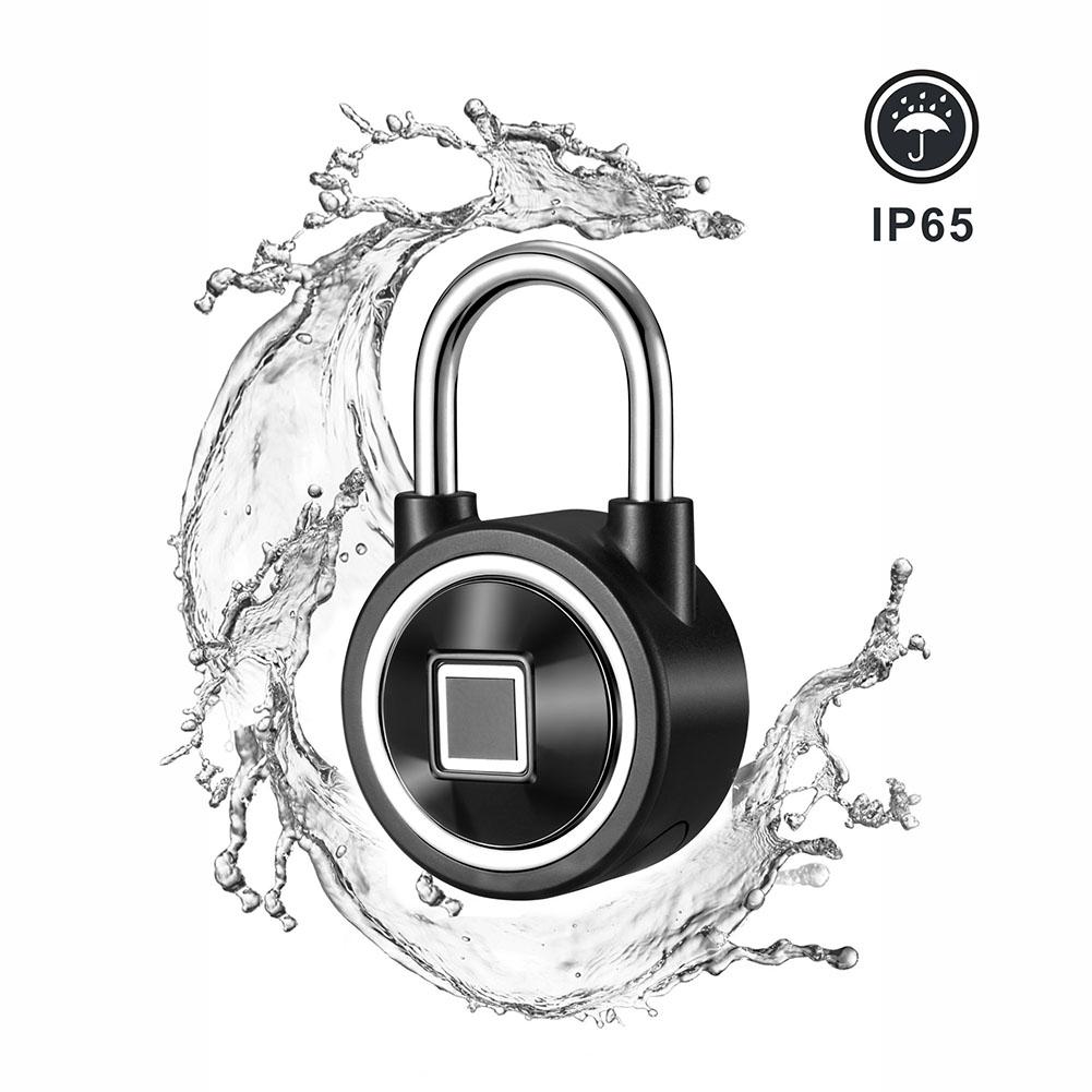 Fingerprint Smart Keyless Lock Waterproof APP Button Password Unlock Anti-Theft Padlock Door Lock for Android iOS