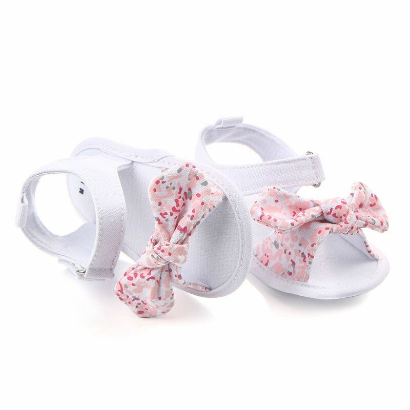 1 Pair Children Baby Kids Boys Girls Shoes Non-Slip Canvas Bowknot Toddlers Toddler Sandals