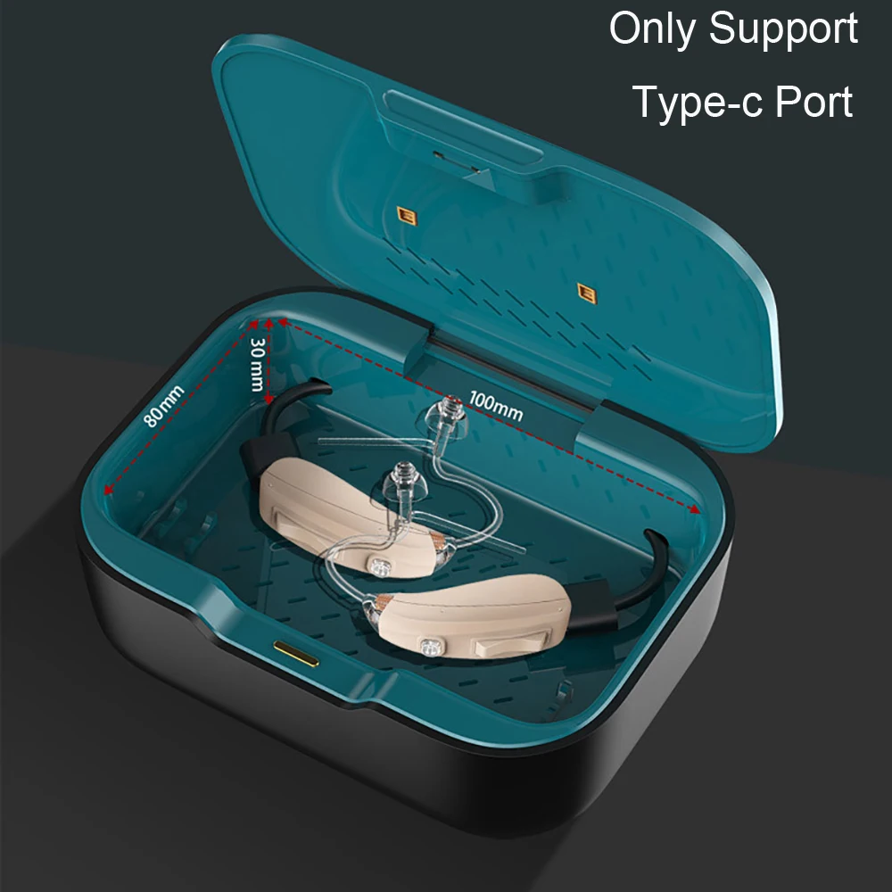 Høreapparater tørretumbler affugter uvc sterilisator rene smykker proteser automatisk tørreetui vedligeholdelsesplejeæske