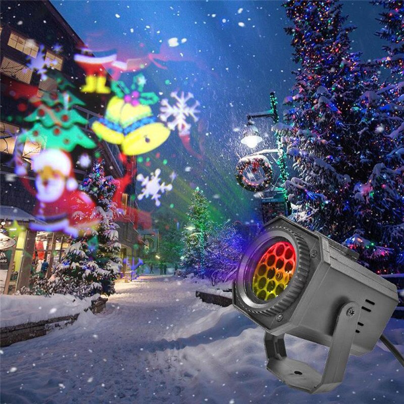 Kleurrijke Led Projectie Lamp Voor Halloween Kerstmis Nieuwjaar Home Party Kerstman Licht Effect Lamp Venster Movie Projector